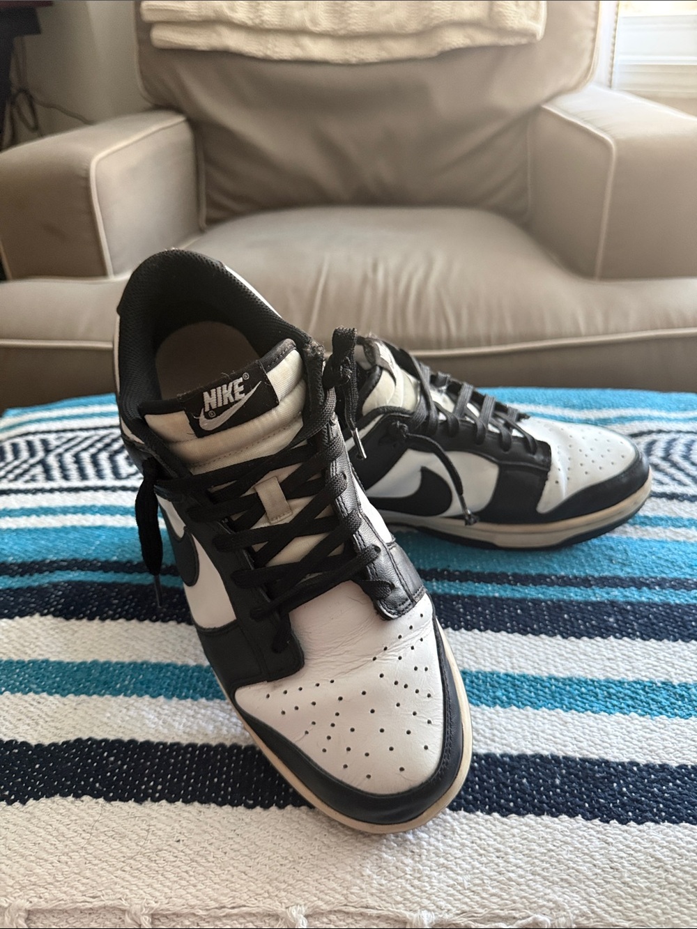 Nike Black and White Women’s Low-Top Sneakers